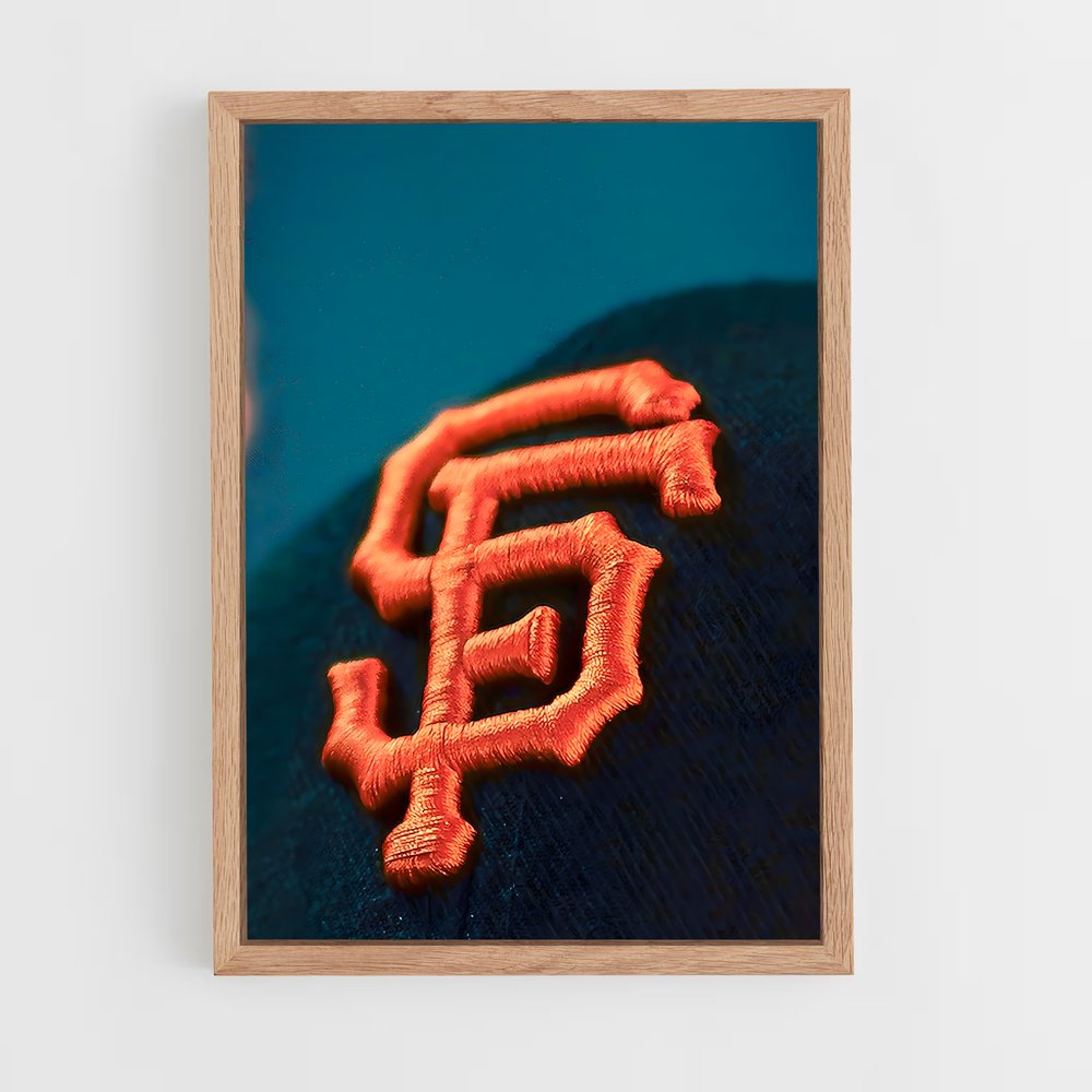 Poster Giants en Rouge – affiche Baseball (vue 4)